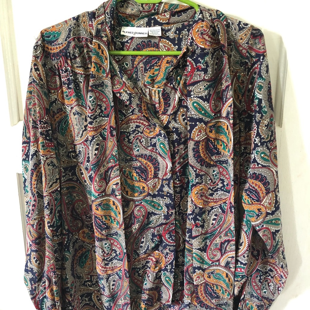Vintage 70s silk-blend blouse